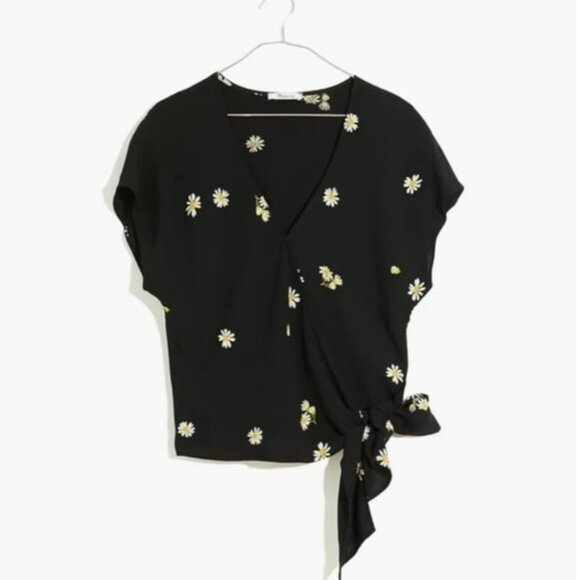 Madewell Lazy Daisies Sash Tie Wrap Top - Picture 12 of 12